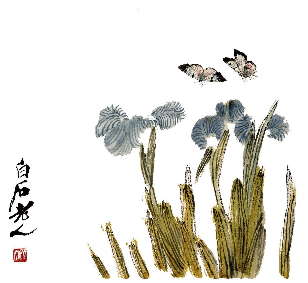 Chinese Antique Art Painting 齐白石 小品斗方水墨画虫子蔬菜 Qi Baishi Ink 31 Paintings China Ancient Wall Picture Ideas 3365-Chinese Style Finds™