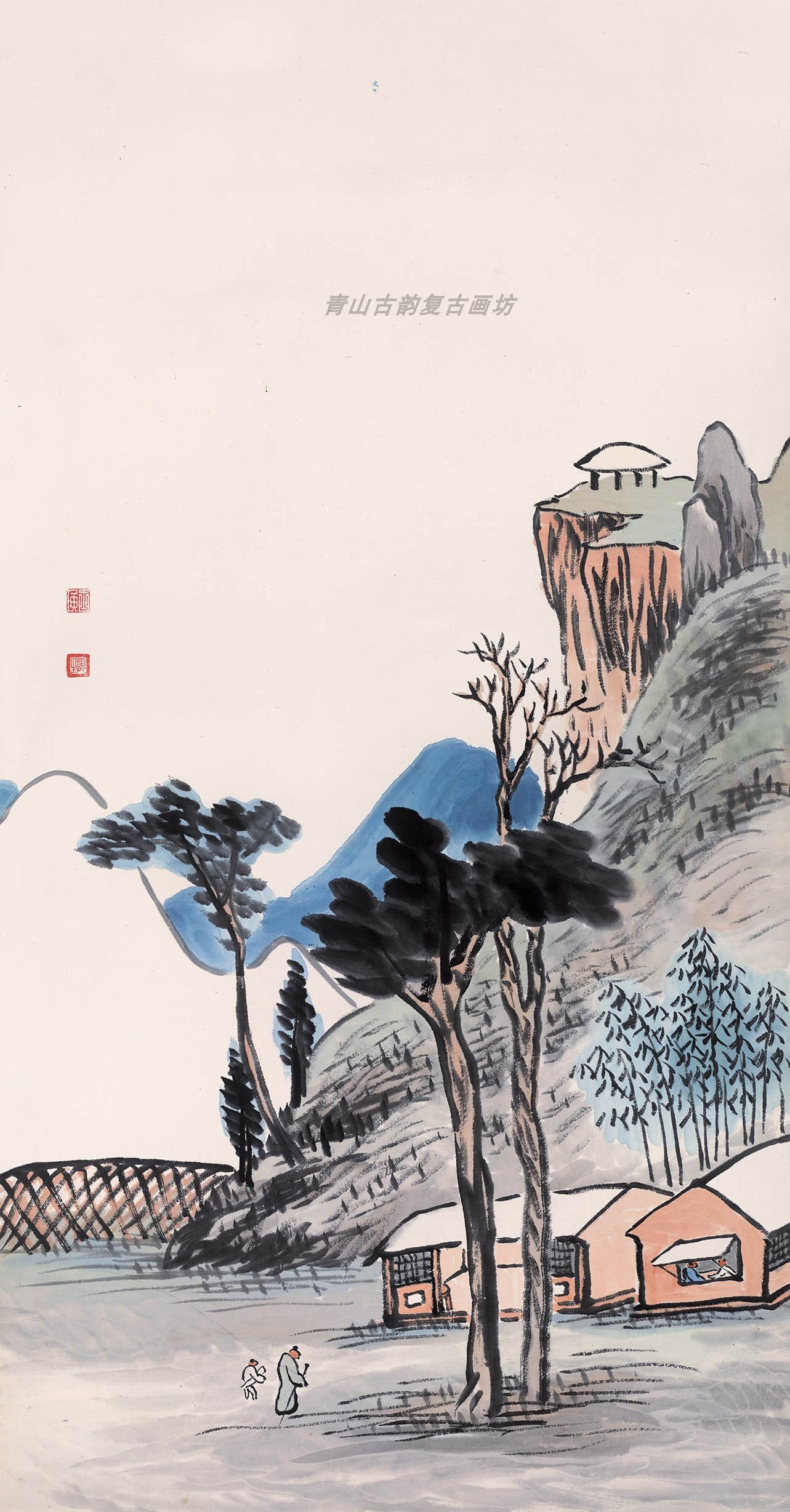 Chinese Antique Art Painting Qi Baishi Landscape 齐白石 山水 China Ancient Wall Picture Ideas 1052-Chinese Style Finds™