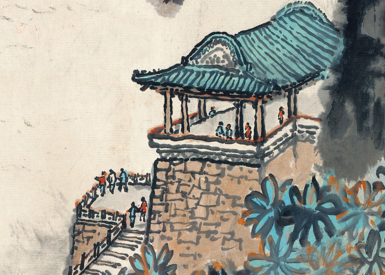 Chinese Antique Art Painting 钱松岩 太湖胜景 Qian Songyan Tai Hu Lake China Ancient Wall Picture Ideas 4019-Chinese Style Finds™