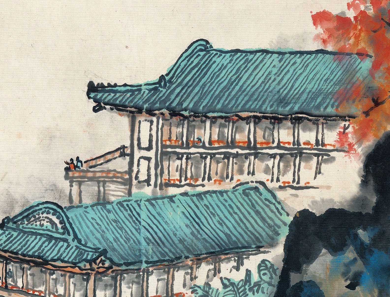 Chinese Antique Art Painting 钱松岩 太湖胜景 Qian Songyan Tai Hu Lake China Ancient Wall Picture Ideas 4019-Chinese Style Finds™