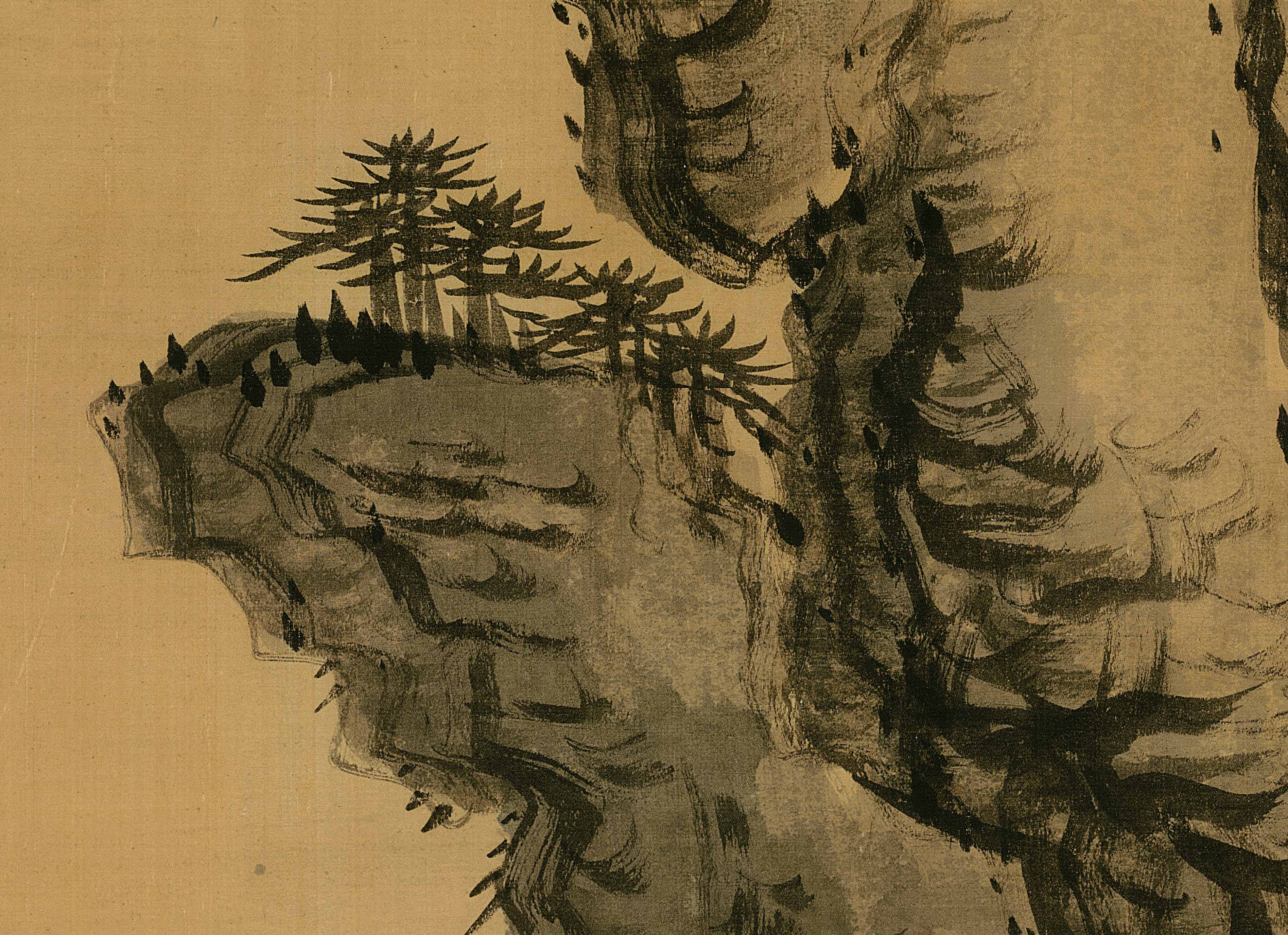 Chinese Antique Art Painting 清代 梅清 黄山天都峰图 Qing Mei Qing Huangshan China Ancient Wall Picture Ideas 4243-Chinese Style Finds™