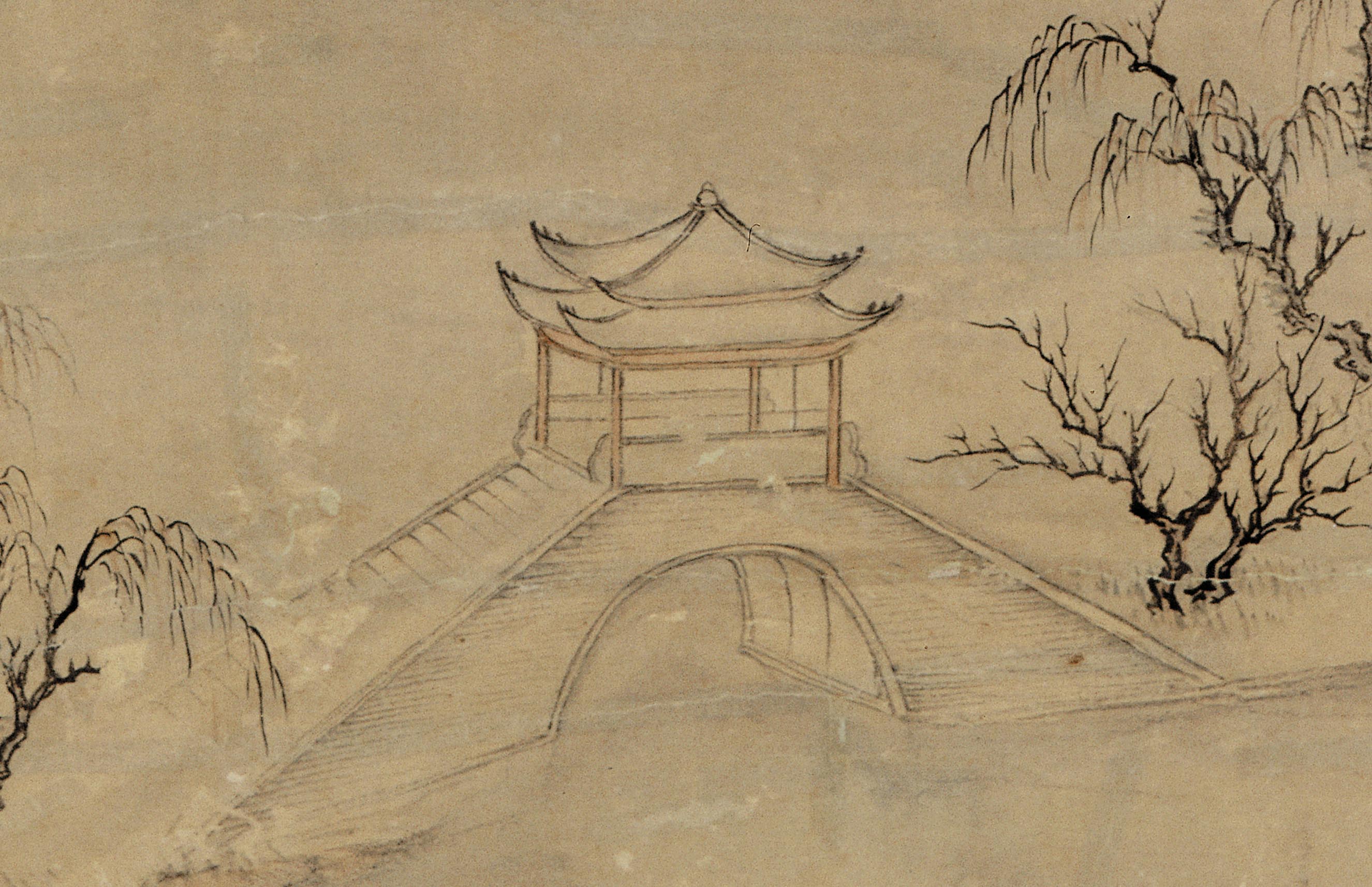 Chinese Antique Art Painting 清 董邦达 断桥残雪图 Qing Dong Bangda Duan Qiao Can Xue China Ancient Wall Picture Ideas 2461-Chinese Style Finds™