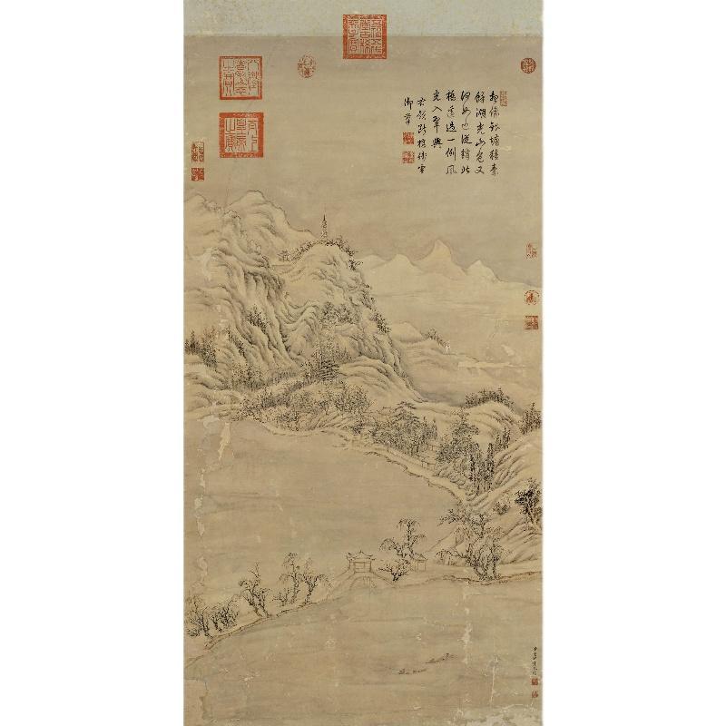 Chinese Antique Art Painting 清 董邦达 断桥残雪图 Qing Dong Bangda Duan Qiao Can Xue China Ancient Wall Picture Ideas 2461-Chinese Style Finds™