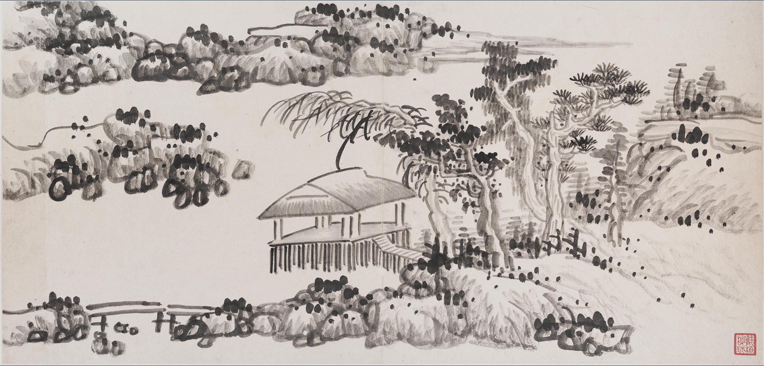 Chinese Antique Art Painting 清 龚贤 十二月令山水册 Qing Gong Xian Shan Shui Landscape China Ancient Wall Picture Ideas 2815-Chinese Style Finds™