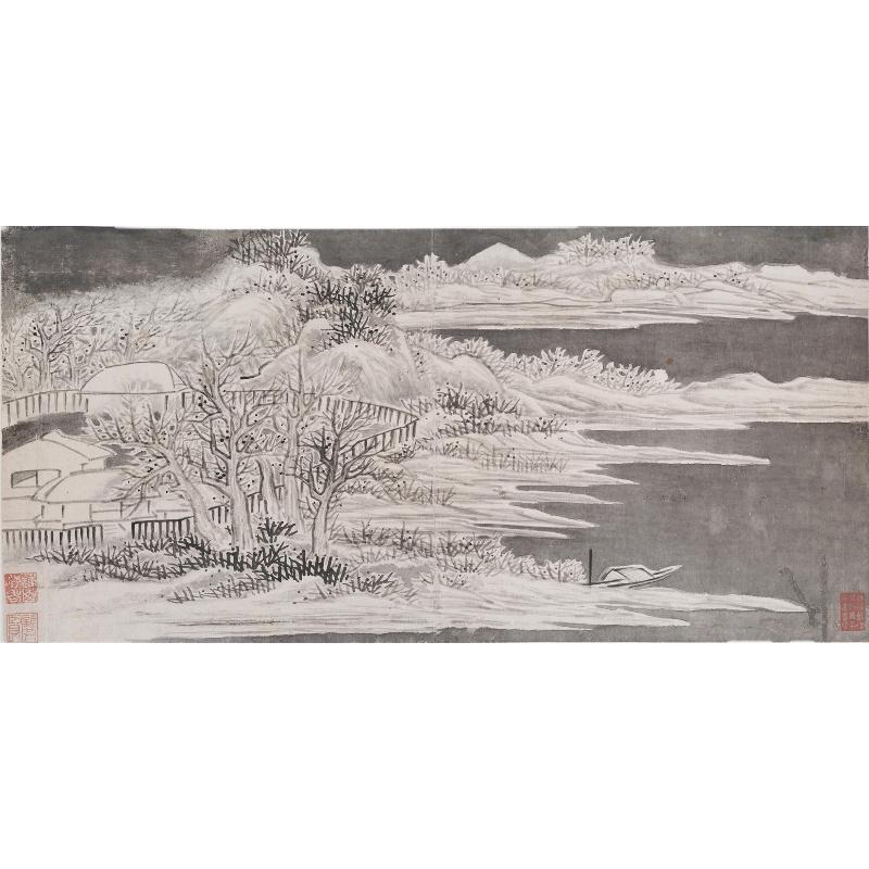 Chinese Antique Art Painting 清 龚贤 十二月令山水册 Qing Gong Xian Shan Shui Landscape China Ancient Wall Picture Ideas 2815-Chinese Style Finds™