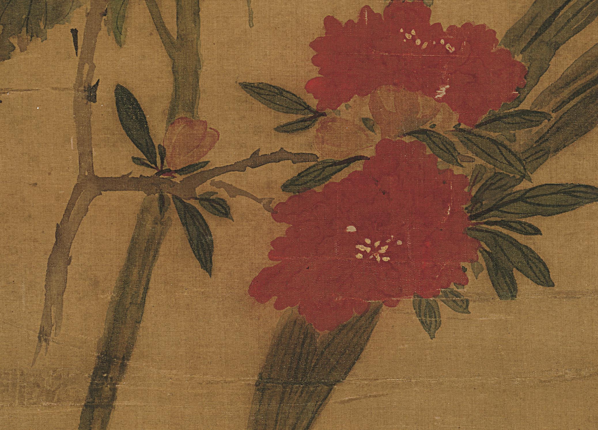 Chinese Antique Art Painting 清 蒋廷锡 蜀葵宣花图 Qing Jiang Tingxi Flower China Ancient Wall Picture Ideas 4273-Chinese Style Finds™