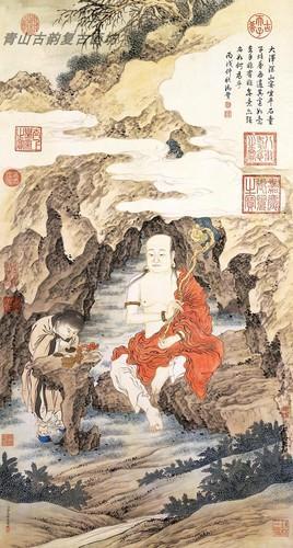 Chinese Antique Art Painting 清 金廷标 罗汉图 Qing Jin Tingbiao Luohan China Ancient Wall Picture Ideas 4119-Chinese Style Finds™