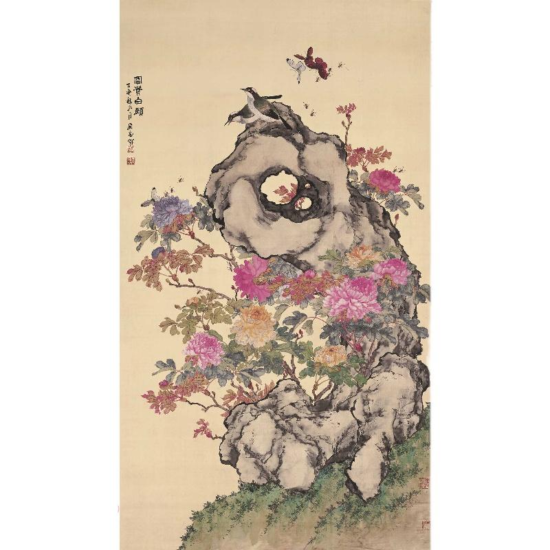 Chinese Antique Art Painting 清 居廉 富贵白头 Qing Ju Lian Fu Gui Bai Tou China Ancient Wall Picture Ideas 2543-Chinese Style Finds™