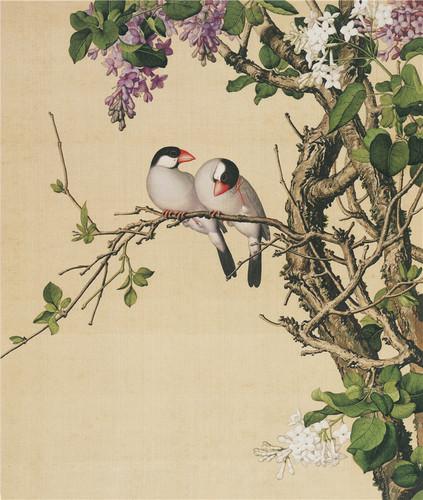 Chinese Antique Art Painting 清 郎世宁 花鸟 Qing Lang Shining Birds And Flowers China Ancient Wall Picture Ideas 2885-Chinese Style Finds™