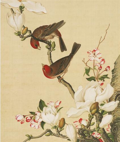 Chinese Antique Art Painting 清 郎世宁 花鸟 Qing Lang Shining Birds And Flowers China Ancient Wall Picture Ideas 2885-Chinese Style Finds™