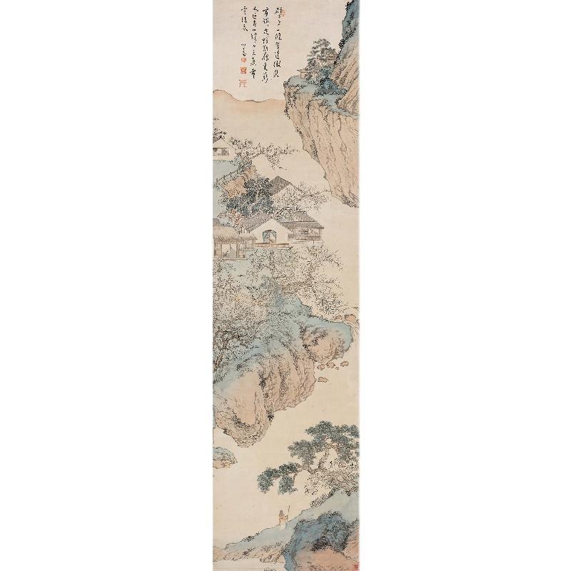 Chinese Antique Art Painting 清 溥儒 山色蒸云 Qing Pu Ru Shan Se Zheng Yun China Ancient Wall Picture Ideas 2589-Chinese Style Finds™