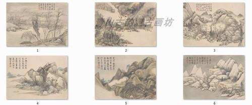 Chinese Antique Art Painting 清 钱维城 景敷四气冬景图 Qing Qian Weicheng Winter China Ancient Wall Picture Ideas 4239-Chinese Style Finds™