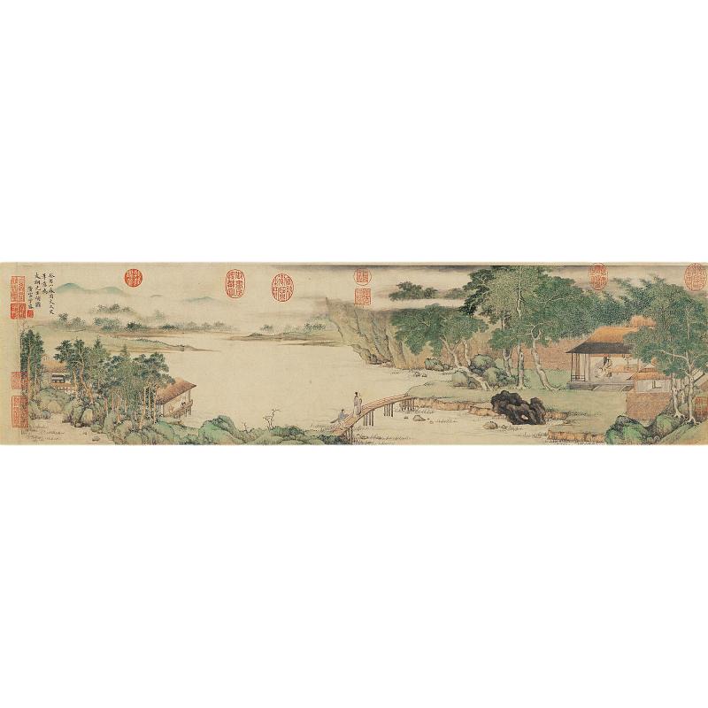 Chinese Antique Art Painting 清 上睿 携琴访友图 Qing Shang Rui Xie Qin Fang You China Ancient Wall Picture Ideas 2311-Chinese Style Finds™