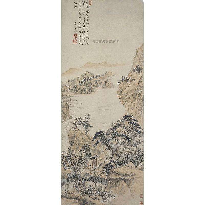 Chinese Antique Art Painting 清 石涛 对菊图 Qing Shi Tao Dui Ju Tu China Ancient Wall Picture Ideas 2805-Chinese Style Finds™