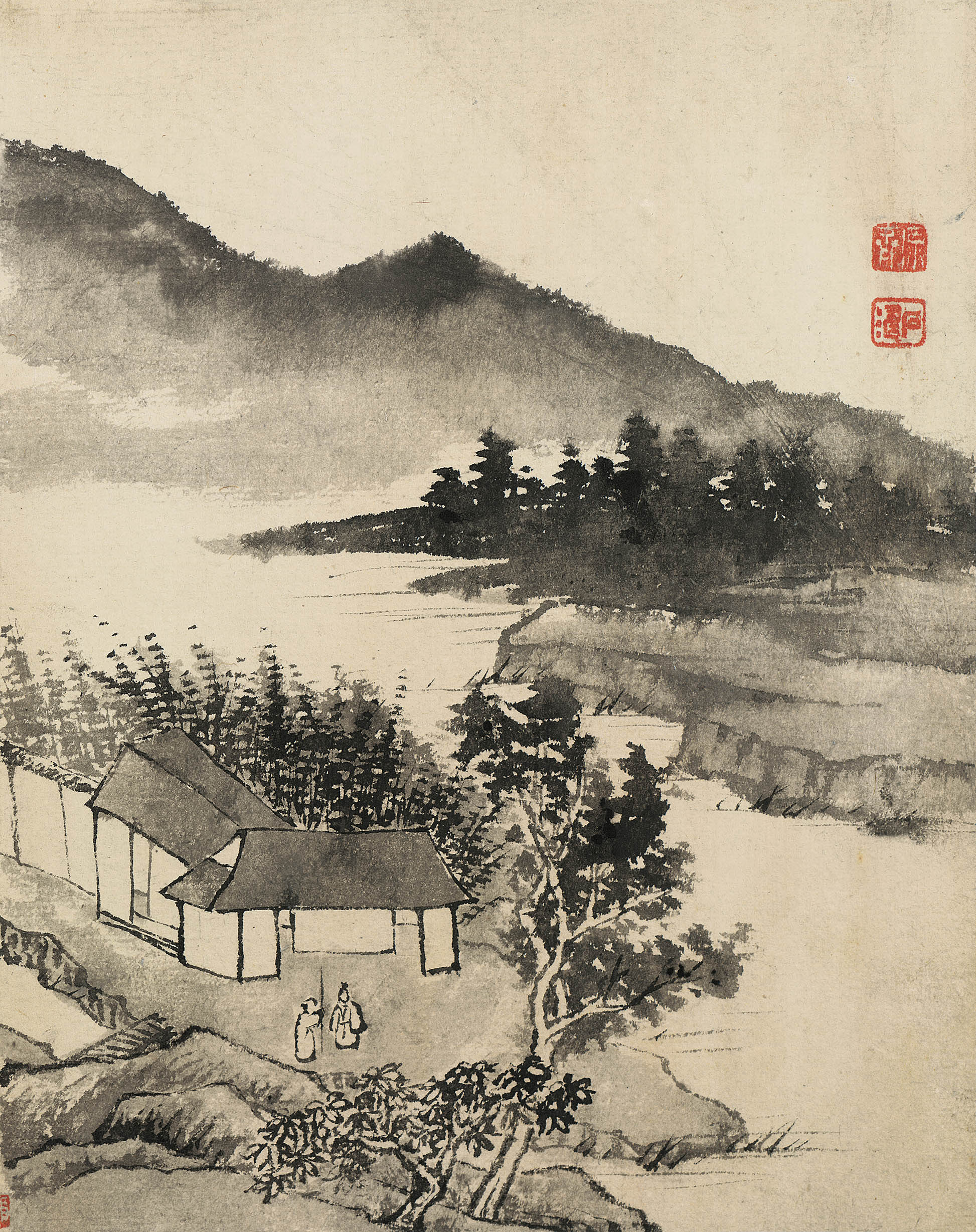 Chinese Antique Art Painting 清 石涛 山水十开 Qing Shi Tao Shan Shui Landscape China Ancient Wall Picture Ideas 3039-Chinese Style Finds™