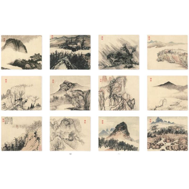 Chinese Antique Art Painting 清 石涛 设色山水册 Qing Shi Tao She She Shan Shui Ce China Ancient Wall Picture Ideas 2156-Chinese Style Finds™