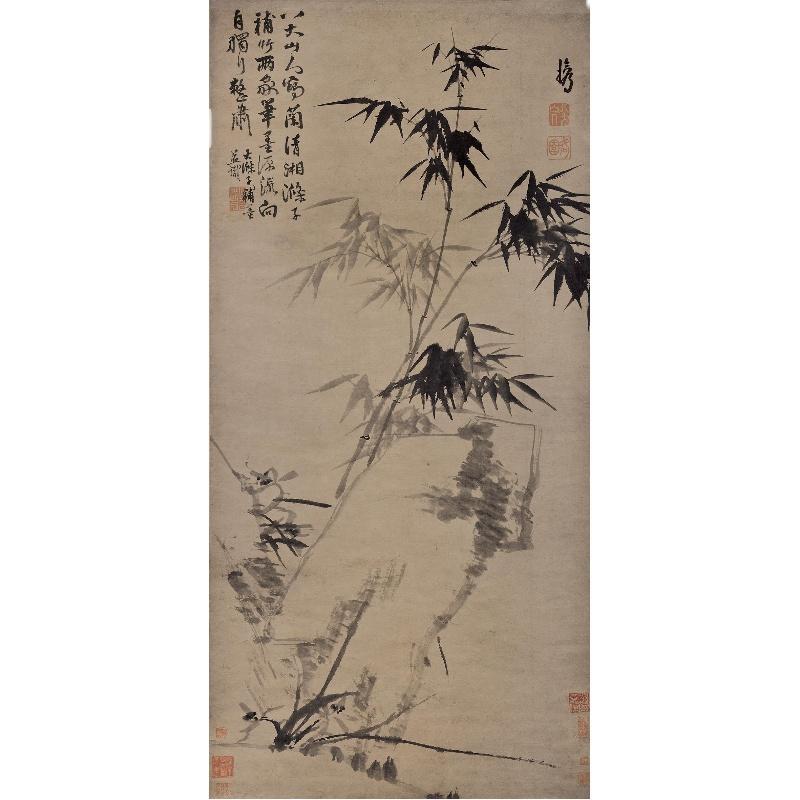 Chinese Antique Art Painting 清 石涛 朱耷 兰竹图 Qing Shi Tao Zhu Da Orchid Bamboo China Ancient Wall Picture Ideas 2659-Chinese Style Finds™