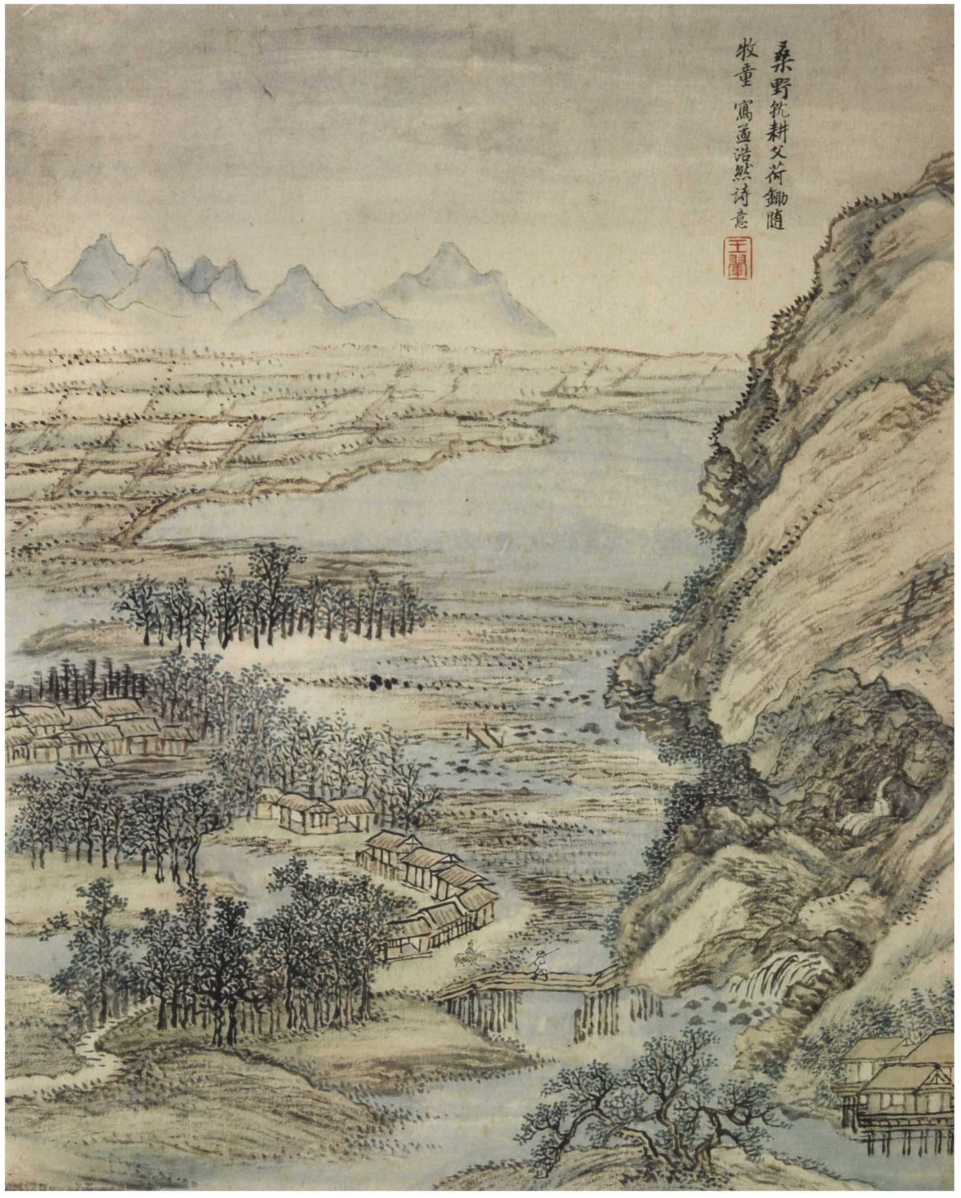 Chinese Antique Art Painting 清 王翚 仿古山水册十二开 Qing Wang Hui Shan Shui Landscape China Ancient Wall Picture Ideas 2813-Chinese Style Finds™