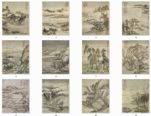 Chinese Antique Art Painting 清 王翚 仿古山水册十二开 Qing Wang Hui Shan Shui Landscape China Ancient Wall Picture Ideas 2813-Chinese Style Finds™