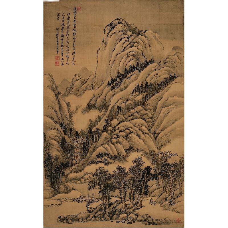 Chinese Antique Art Painting 清 王翚 仿古四季山水图 Qing Wang Hui Si Ji 4 Seasons China Ancient Wall Picture Ideas 2621-Chinese Style Finds™