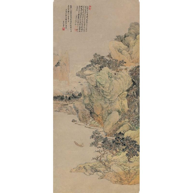 Chinese Antique Art Painting 清 王翚 唐寅诗意图 Qing Wang Hui Tang Yin Shi Yi Tu China Ancient Wall Picture Ideas 2721-Chinese Style Finds™