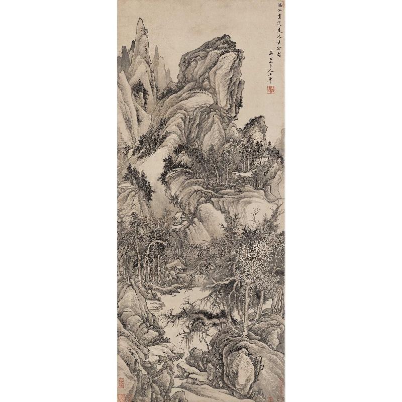 Chinese Antique Art Painting 清 王翚 夏木垂荫图 Qing Wang Hui Xia Mu Chui Yin China Ancient Wall Picture Ideas 2605-Chinese Style Finds™