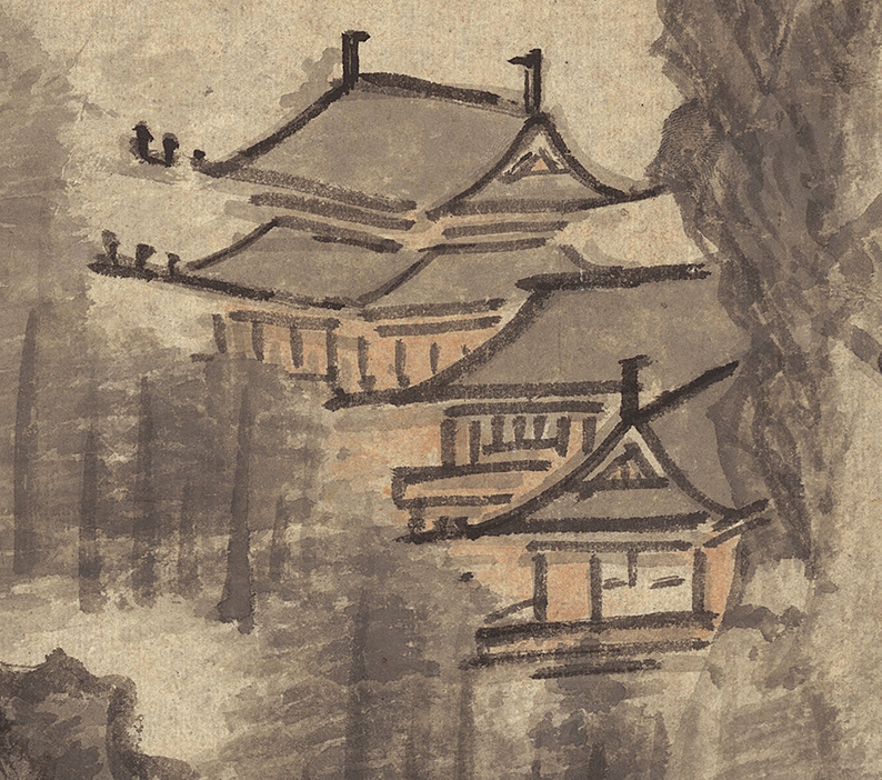 Chinese Antique Art Painting 清 王鉴 仿范宽山水整图 Qing Wang Jian Shan Shui Landscape China Ancient Wall Picture Ideas 1816-Chinese Style Finds™