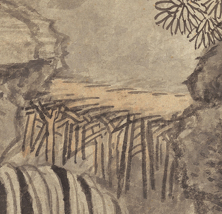 Chinese Antique Art Painting 清 王鉴 仿范宽山水整图 Qing Wang Jian Shan Shui Landscape China Ancient Wall Picture Ideas 1816-Chinese Style Finds™