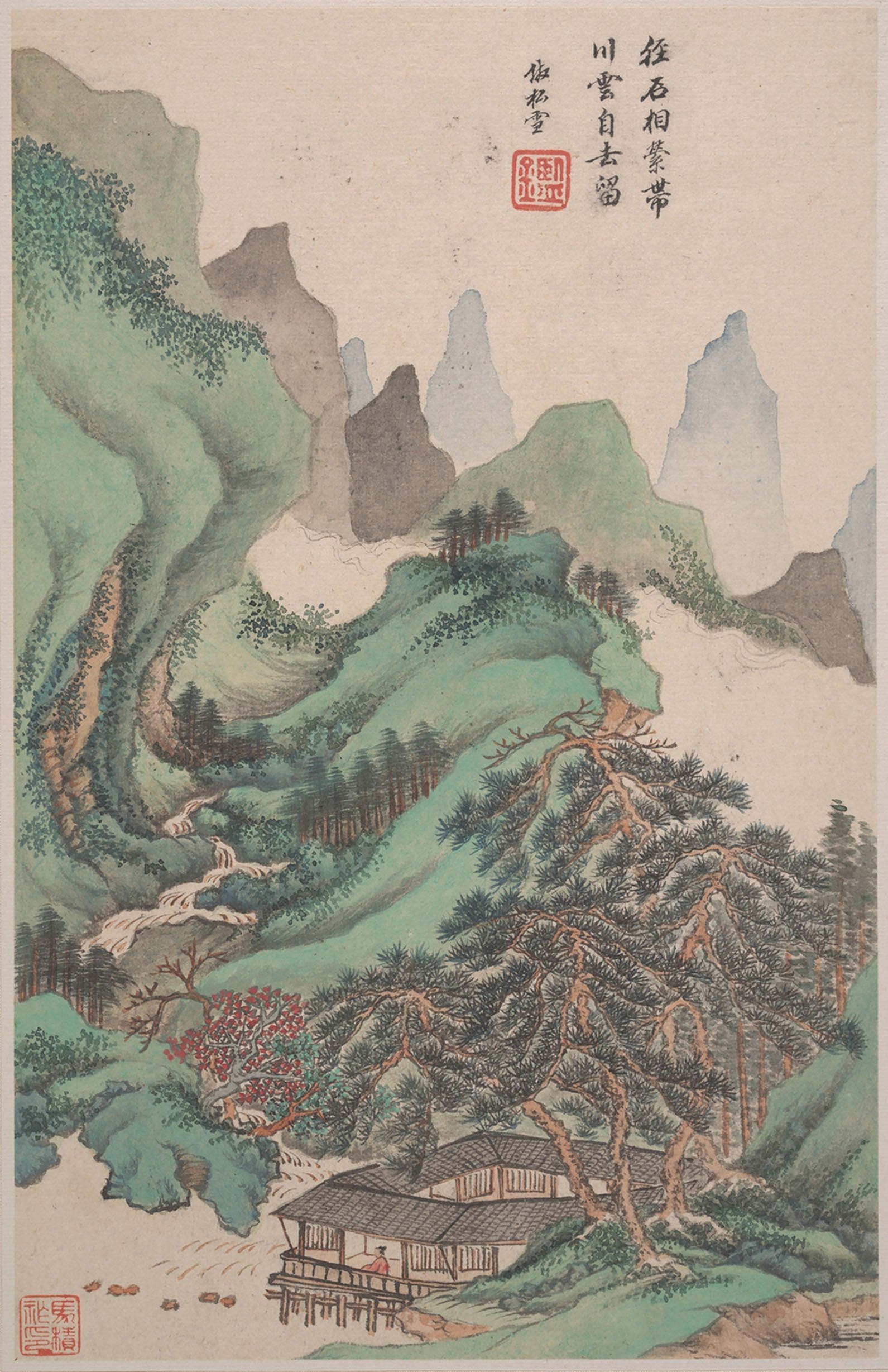 Chinese Antique Art Painting 清 王鉴 山水清音图册 Qing Wang Jian Shan Shui Qing Yin Landscape China Ancient Wall Picture Ideas 2797-Chinese Style Finds™