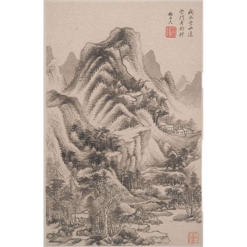 Chinese Antique Art Painting 清 王鉴 山水清音图册 Qing Wang Jian Shan Shui Qing Yin Landscape China Ancient Wall Picture Ideas 2797-Chinese Style Finds™