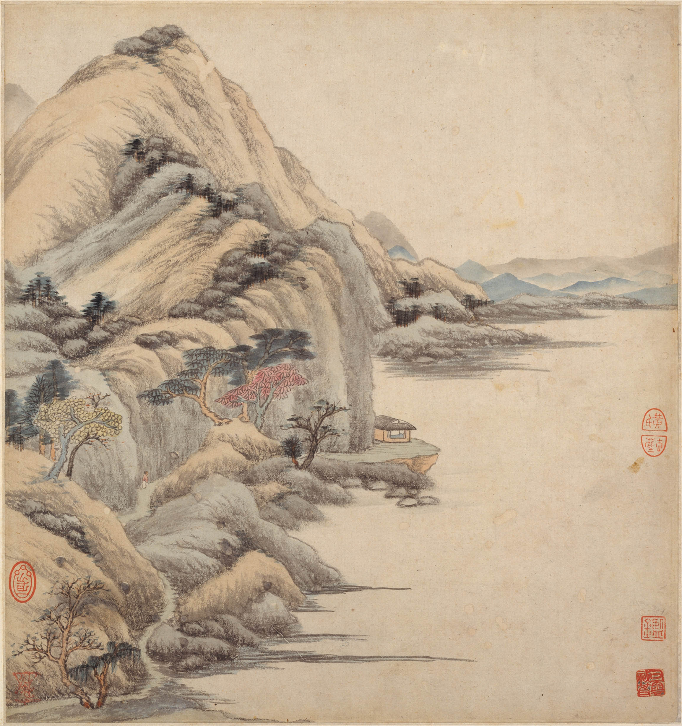 Chinese Antique Art Painting 清 王鉴 湘碧居士仿古册 Qing Wang Jian Xiang Bi Ju Shi China Ancient Wall Picture Ideas 2877-Chinese Style Finds™