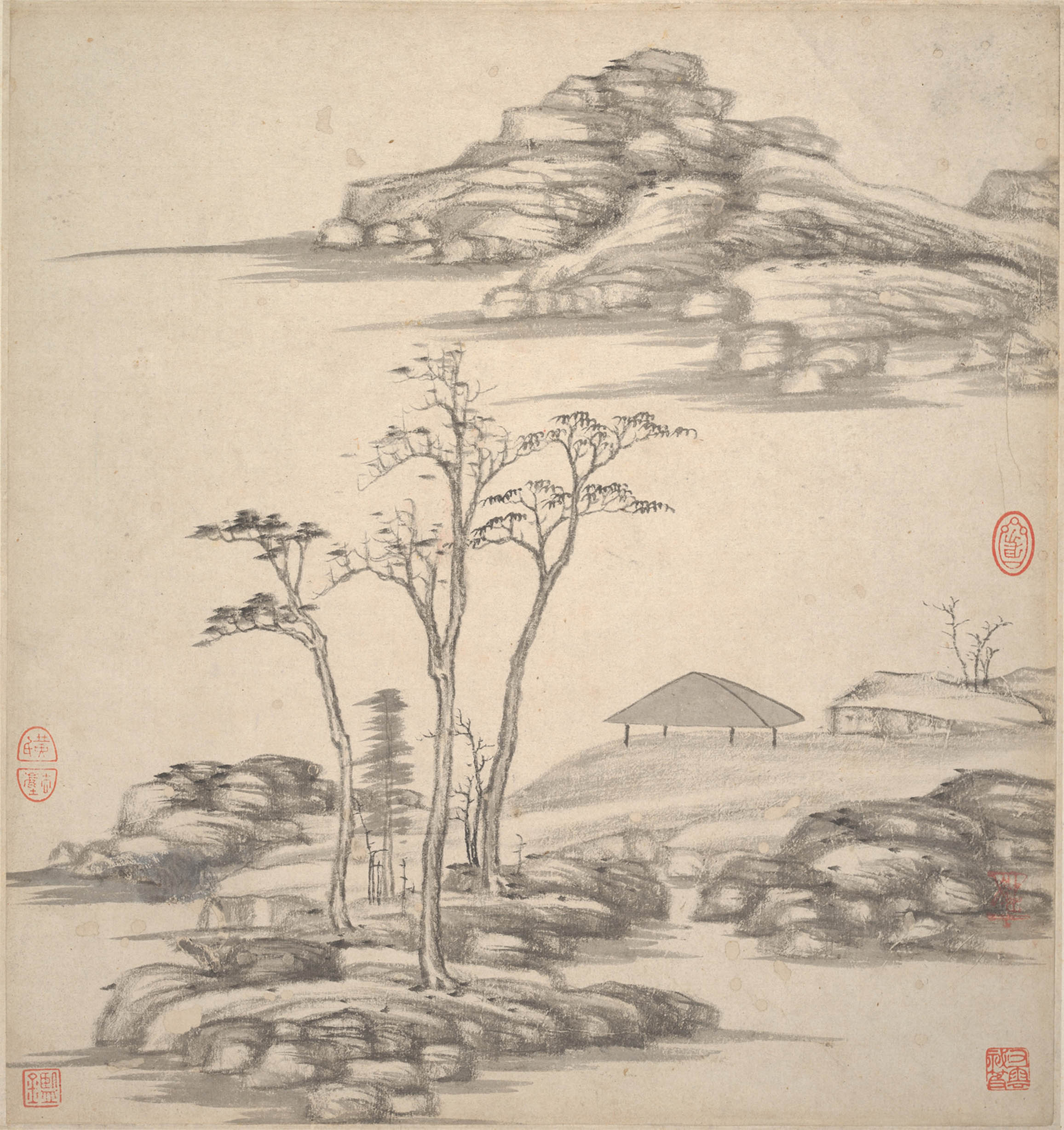 Chinese Antique Art Painting 清 王鉴 湘碧居士仿古册 Qing Wang Jian Xiang Bi Ju Shi China Ancient Wall Picture Ideas 2877-Chinese Style Finds™