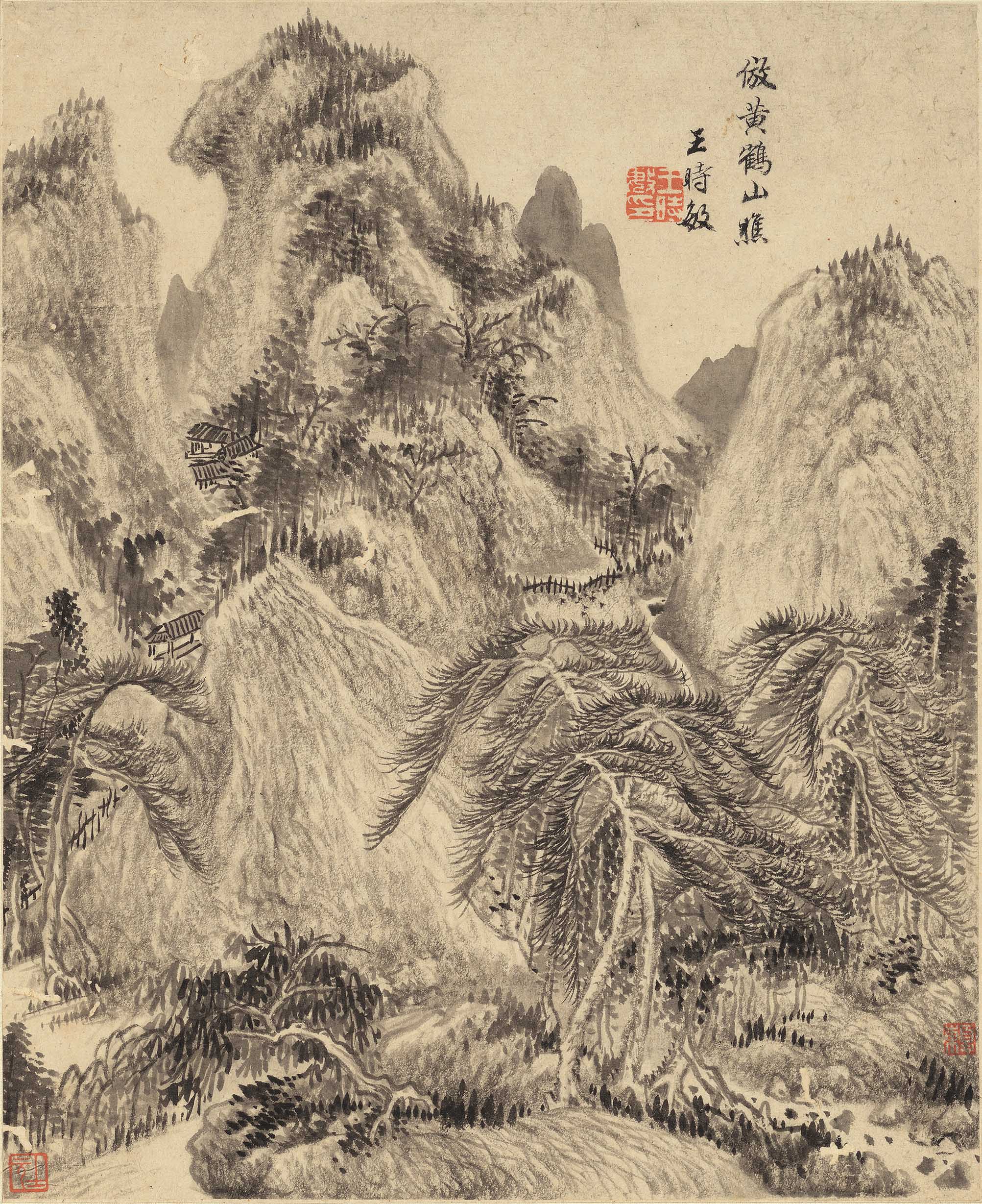 Chinese Antique Art Painting 清 王时敏 山水十开 Qing Wang Shimin Shan Shui Landscape China Ancient Wall Picture Ideas 3011-Chinese Style Finds™