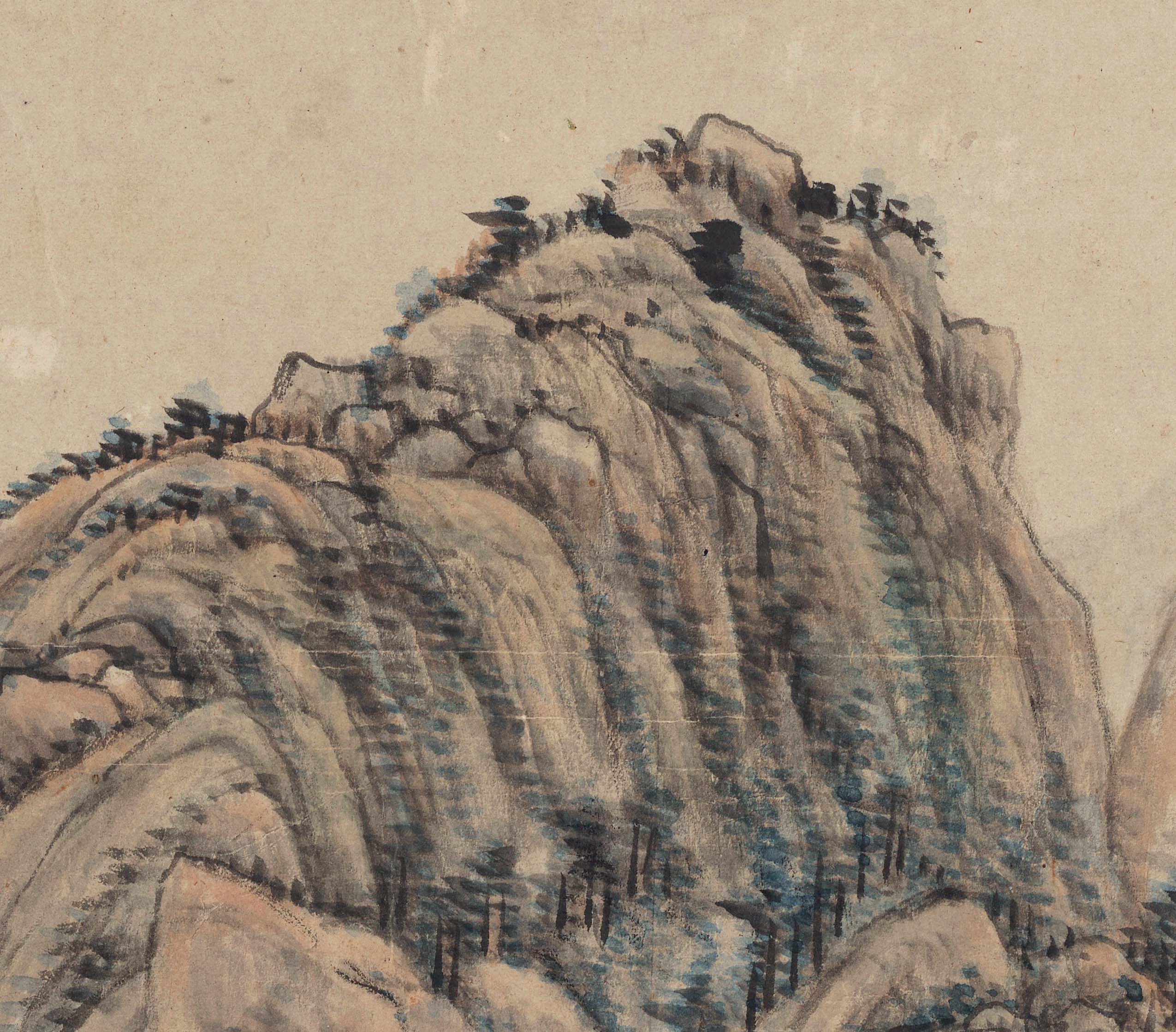 Chinese Antique Art Painting 清 王原祁 仿大痴山水图 Qing Wang Yuanqi Shan Shui Landscape China Ancient Wall Picture Ideas 2679-Chinese Style Finds™