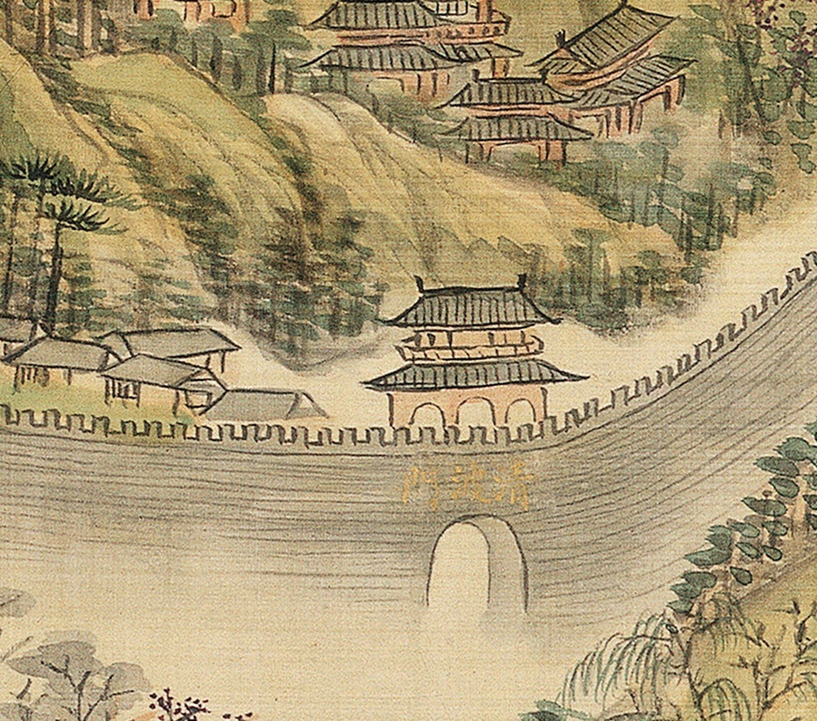 Chinese Antique Art Painting 清 王原祁 西湖十景图 Qing Wang Yuanqi Xihu The west lake ten views China Ancient Wall Picture Ideas 2381-Chinese Style Finds™