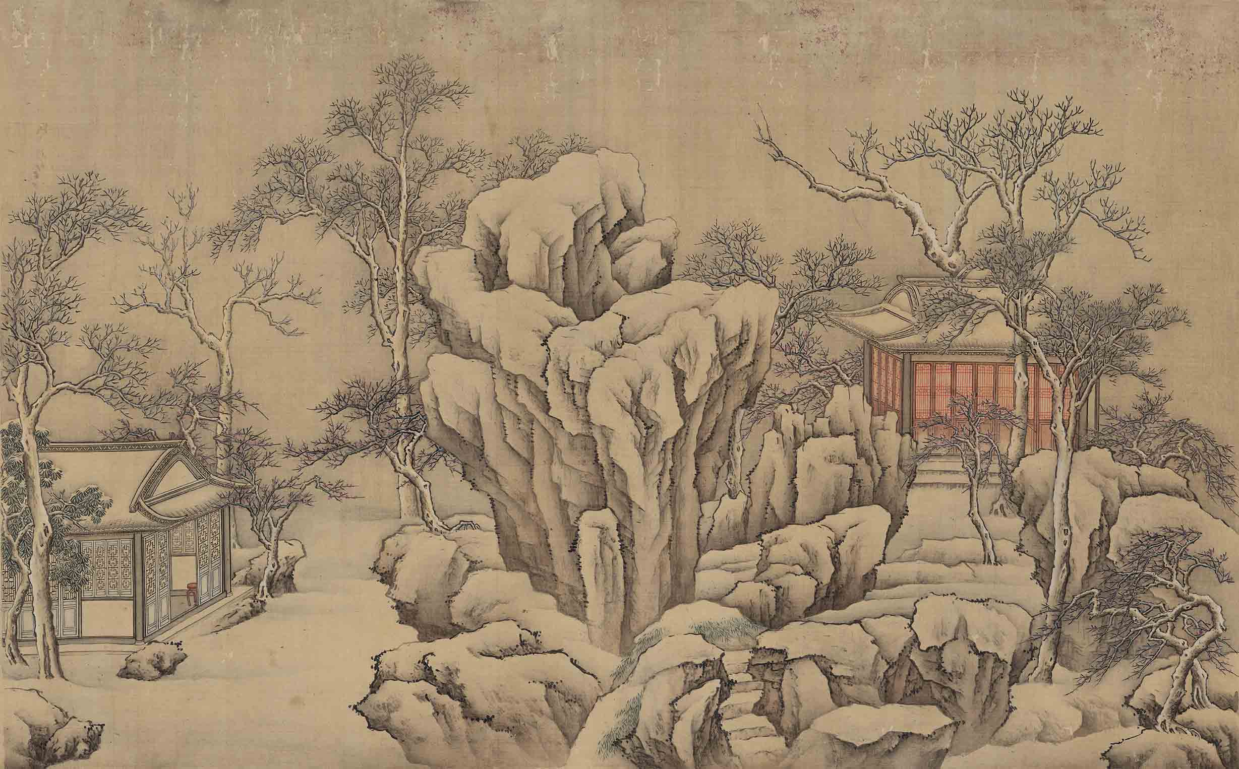 Chinese Antique Art Painting 清 王云 休园图春夏秋冬 Qing Wang Yun 4 Seasons Spring Summer Auttum Winter China Ancient Wall Picture Ideas 4565-Chinese Style Finds™