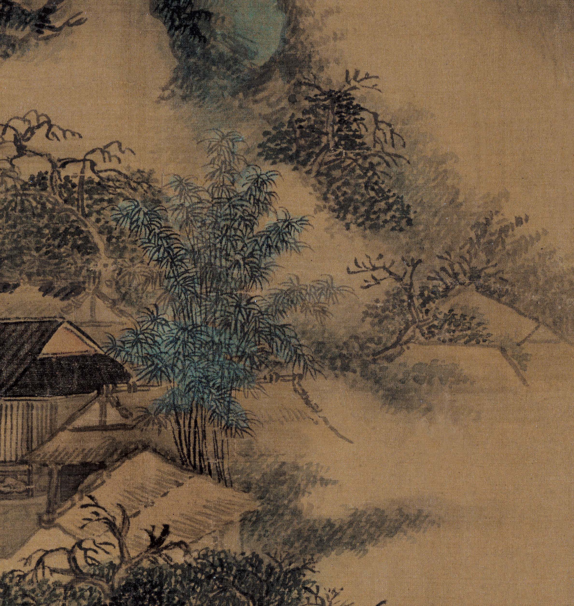 Chinese Antique Art Painting 清 吴历 槐荣堂图 Qing Wu Li Huai Rong Tang China Ancient Wall Picture Ideas 2439-Chinese Style Finds™