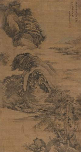 Chinese Antique Art Painting 清 吴厉 晴云洞壑 Qing Wu Li Qing Yun Dong He China Ancient Wall Picture Ideas 2993-Chinese Style Finds™