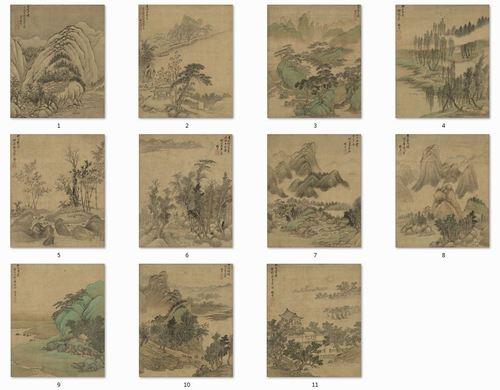 Chinese Antique Art Painting 清 杨晋 仿古山水册 Qing Yang Jin Fu Gu Shan Shui Landscape China Ancient Wall Picture Ideas 3003-Chinese Style Finds™