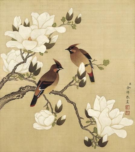 Chinese Antique Art Painting 清 余稚 花鸟 Qing Yu Zhi Flowers Birds China Ancient Wall Picture Ideas 2236-Chinese Style Finds™