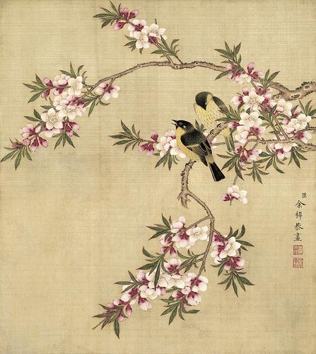 Chinese Antique Art Painting 清 余稚 花鸟 Qing Yu Zhi Flowers Birds China Ancient Wall Picture Ideas 2236-Chinese Style Finds™