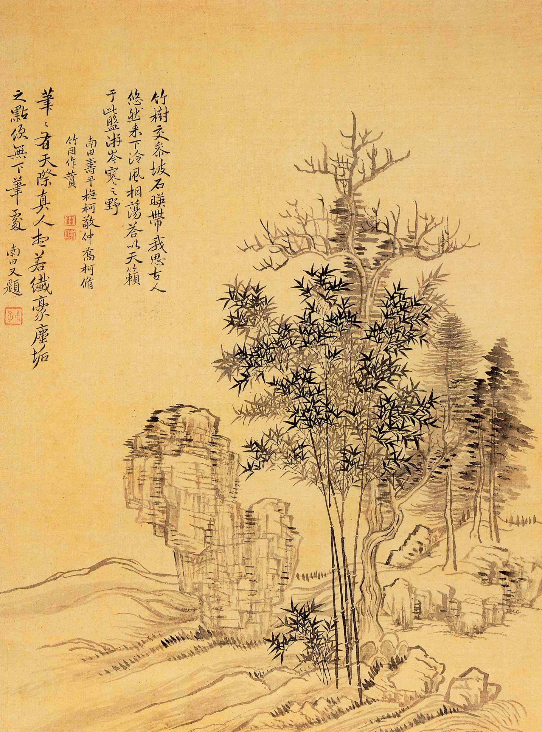 Chinese Antique Art Painting 清 恽寿平 仿古山水册 Qing Yun Shouping Shan Shui Landscape China Ancient Wall Picture Ideas 2983-Chinese Style Finds™