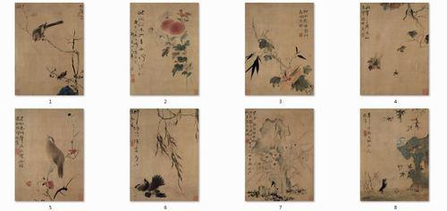 Chinese Antique Art Painting 清 恽寿平 花鸟草虫图八开 Qing Yun Shouping Flower Bird Grass China Ancient Wall Picture Ideas 2777-Chinese Style Finds™