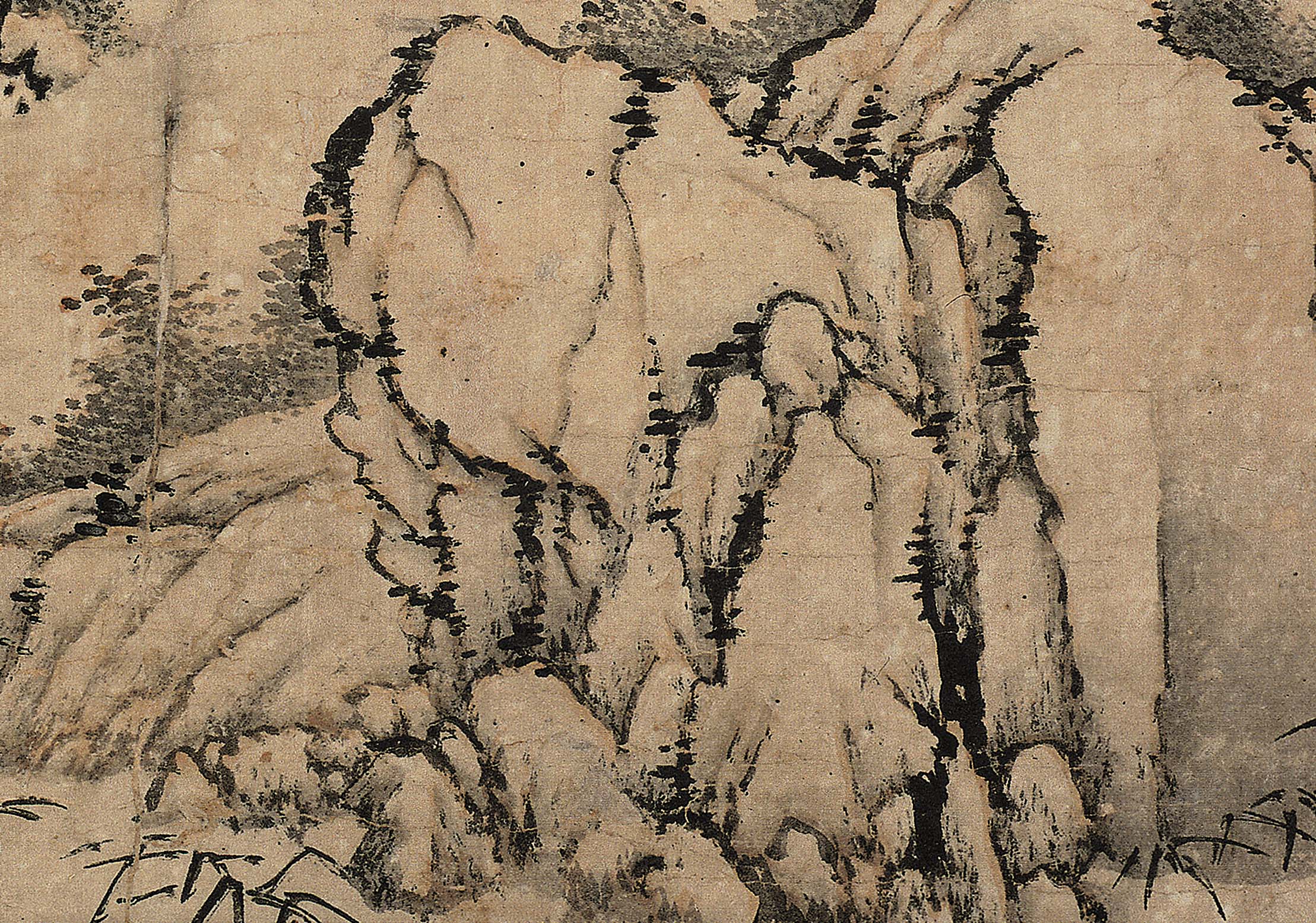 Chinese Antique Art Painting 清 张鹏 雪景图 Qing Zhang Peng Snow China Ancient Wall Picture Ideas 4255-Chinese Style Finds™