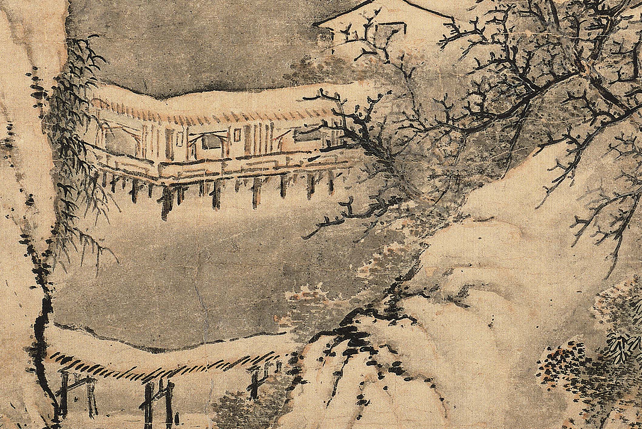 Chinese Antique Art Painting 清 张鹏 雪景图 Qing Zhang Peng Snow China Ancient Wall Picture Ideas 4255-Chinese Style Finds™