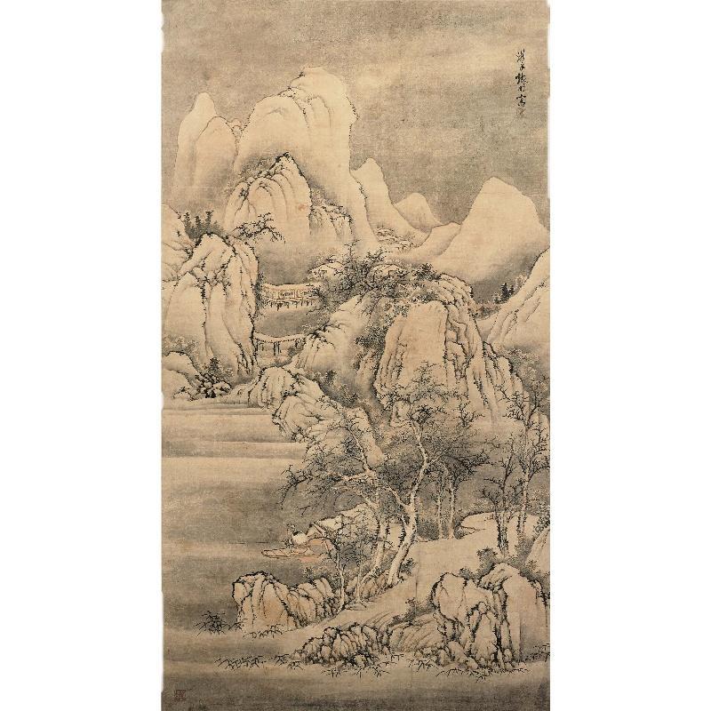 Chinese Antique Art Painting 清 张鹏 雪景图 Qing Zhang Peng Snow China Ancient Wall Picture Ideas 4255-Chinese Style Finds™