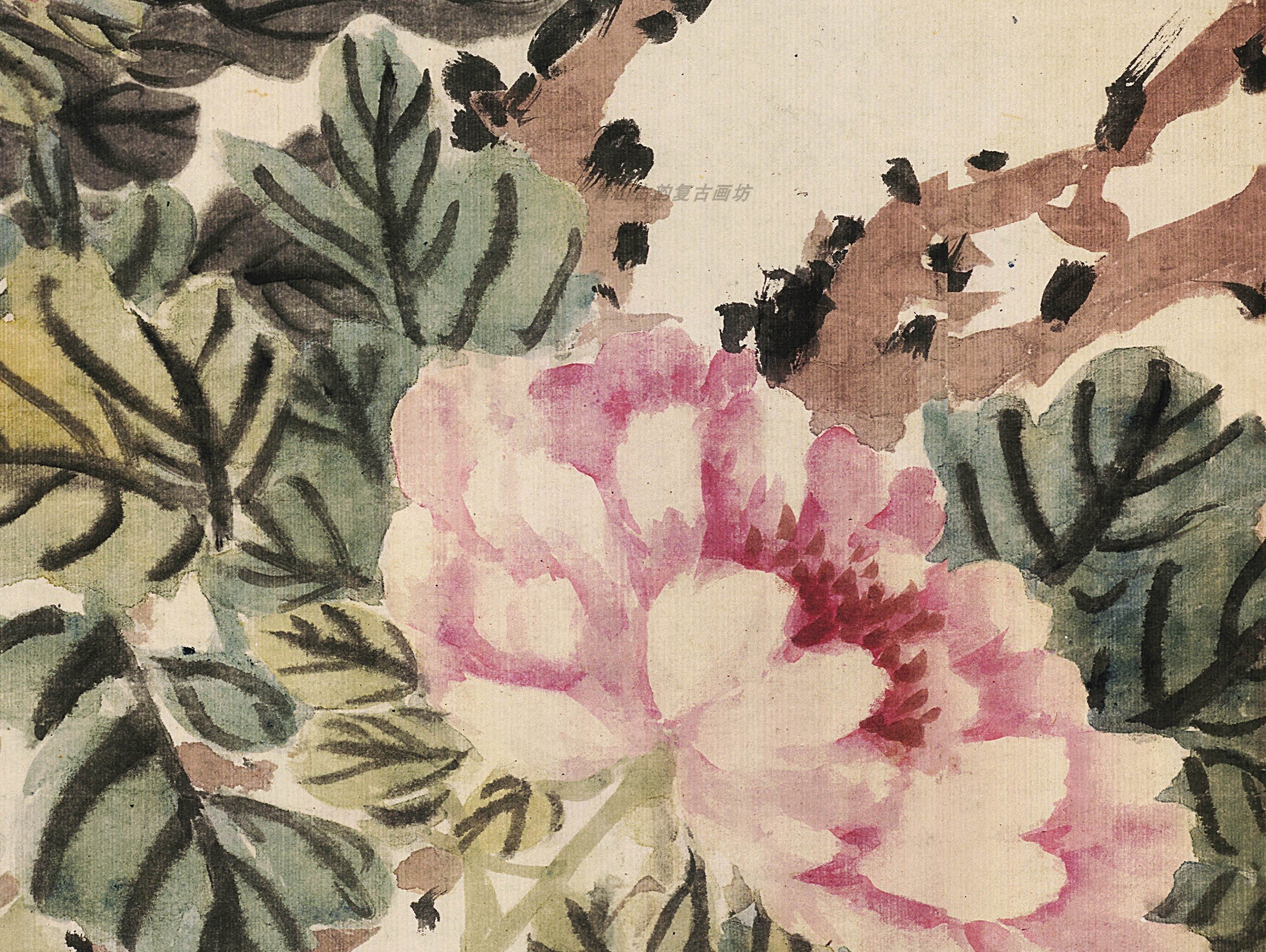 Chinese Antique Art Painting 清 赵之谦 牡丹图 Qing Zhao Zhiqian Peony China Ancient Wall Picture Ideas 4219-Chinese Style Finds™