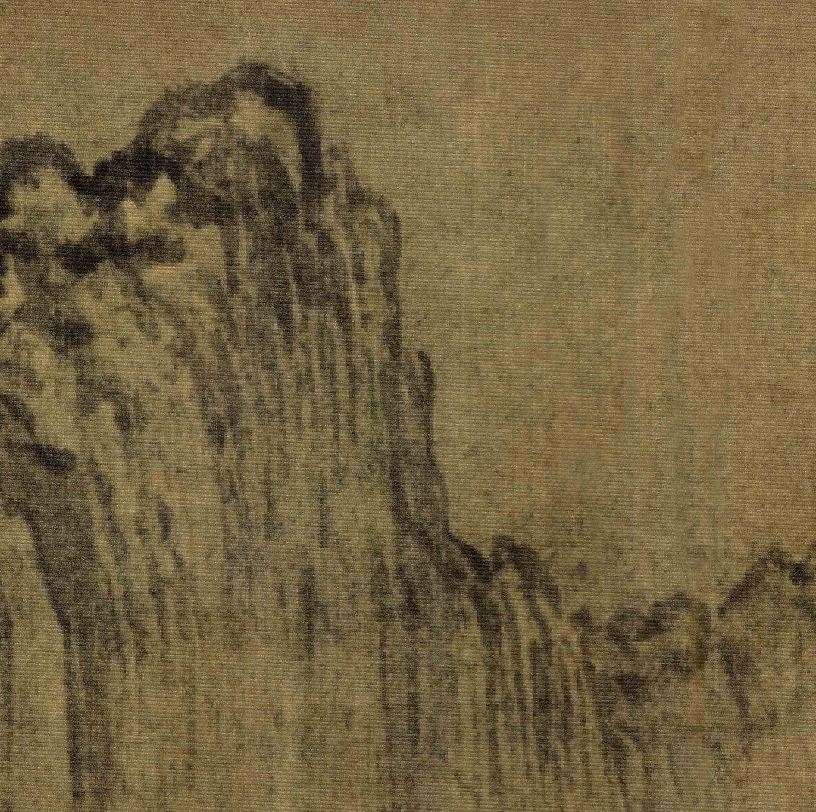 Chinese Antique Art Painting 宋 巨然 溪山兰若图 Song Ju Ran Xi Shan Lan Ruo Tu China Ancient Wall Picture Ideas 1218-Chinese Style Finds™