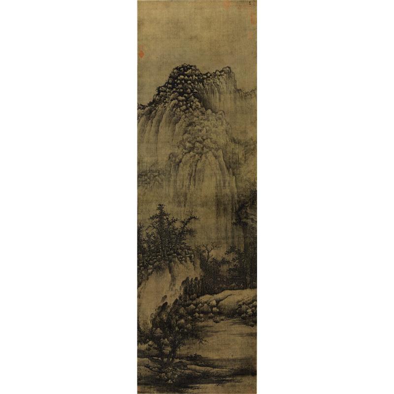 Chinese Antique Art Painting 宋 巨然 溪山兰若图 Song Ju Ran Xi Shan Lan Ruo Tu China Ancient Wall Picture Ideas 1218-Chinese Style Finds™