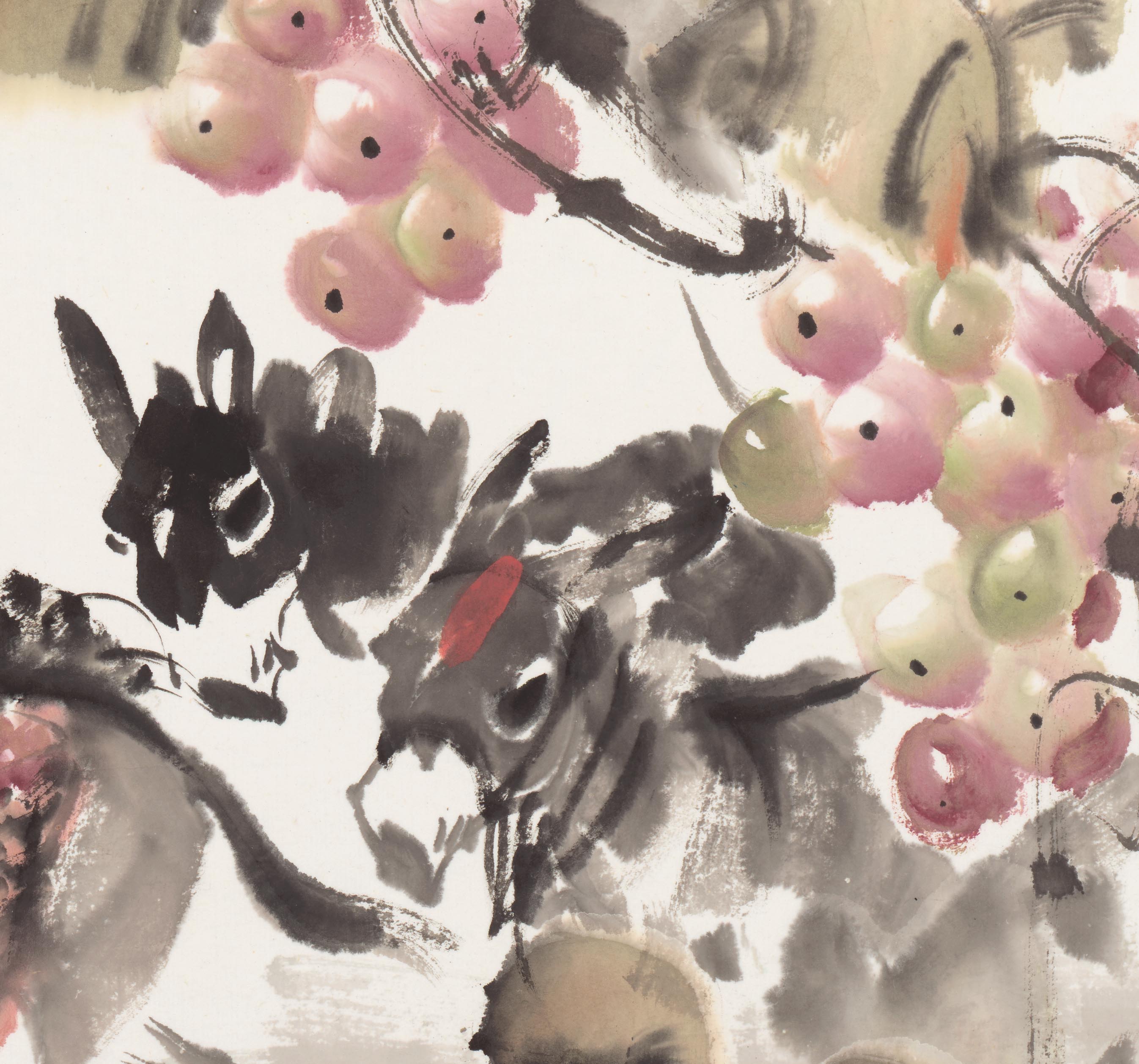 Chinese Antique Art Painting 宋连启 硕果累累 Song Lianqi Grapes China Ancient Wall Picture Ideas 3491-Chinese Style Finds™